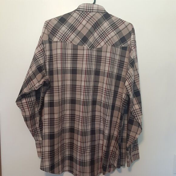 Vintage Plains Western Wear Shirt Men XL Pearl Snap Button Cowboy Ranch Rodeo - Picture 9 of 11